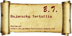 Bojarszky Tertullia névjegykártya